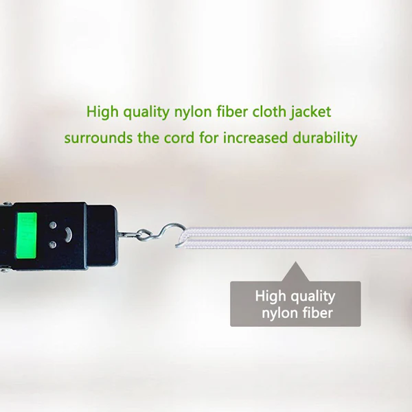 10ft USB-C to Type-C PD Cable Charger Cord - Braided - White - Fonus R21 - Image 5