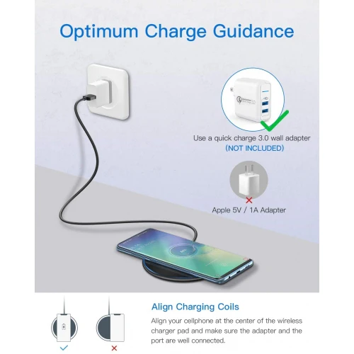 15W Wireless Charger Fast Charging Pad Slim Quick Charge - Image 5