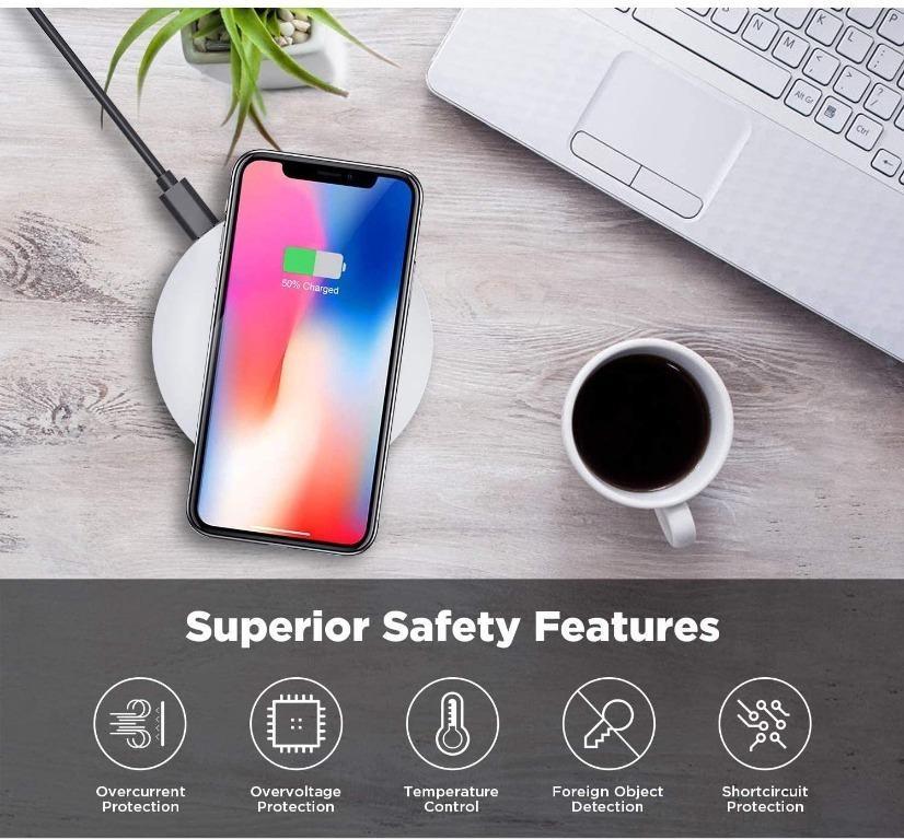 15W Wireless Charger Fast Charging Pad Slim Quick Charge - ZDWH3 - Image 2
