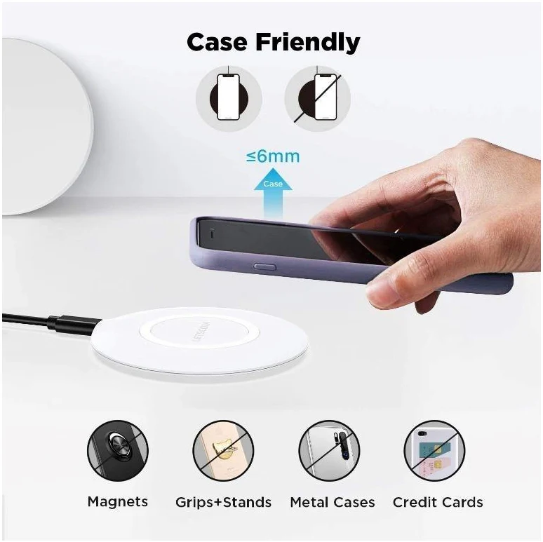 15W Wireless Charger Fast Charging Pad Slim Quick Charge - ZDWH3 - Image 6