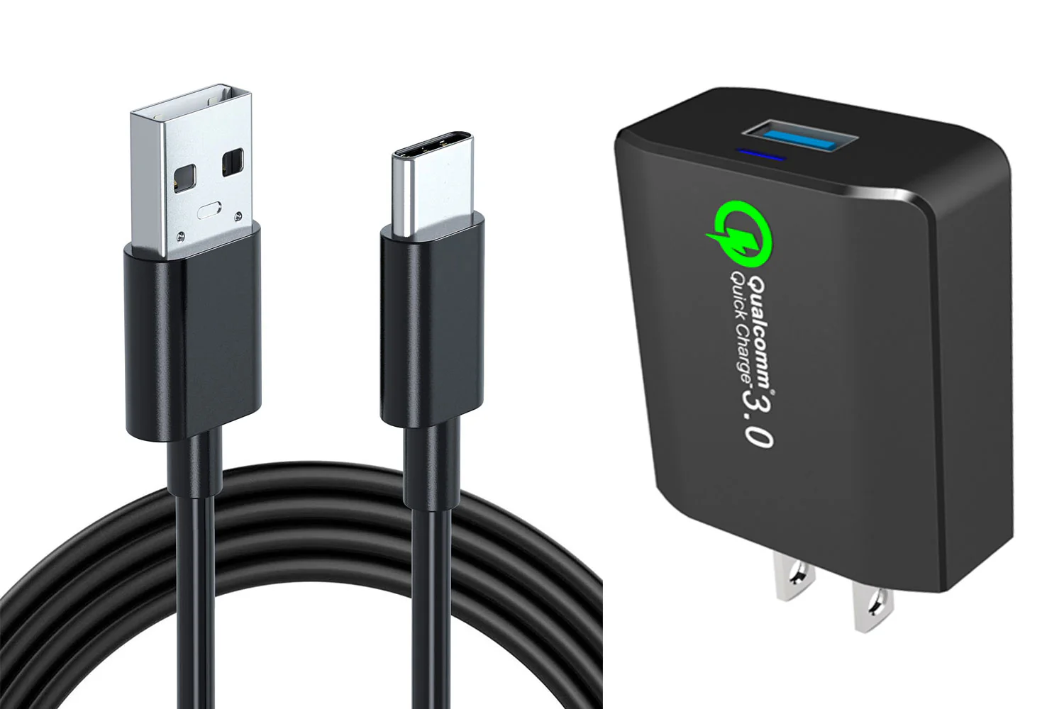 18W Fast USB Home Wall Charger 6ft USB-C Cable - QC3.0 - Fonus B75