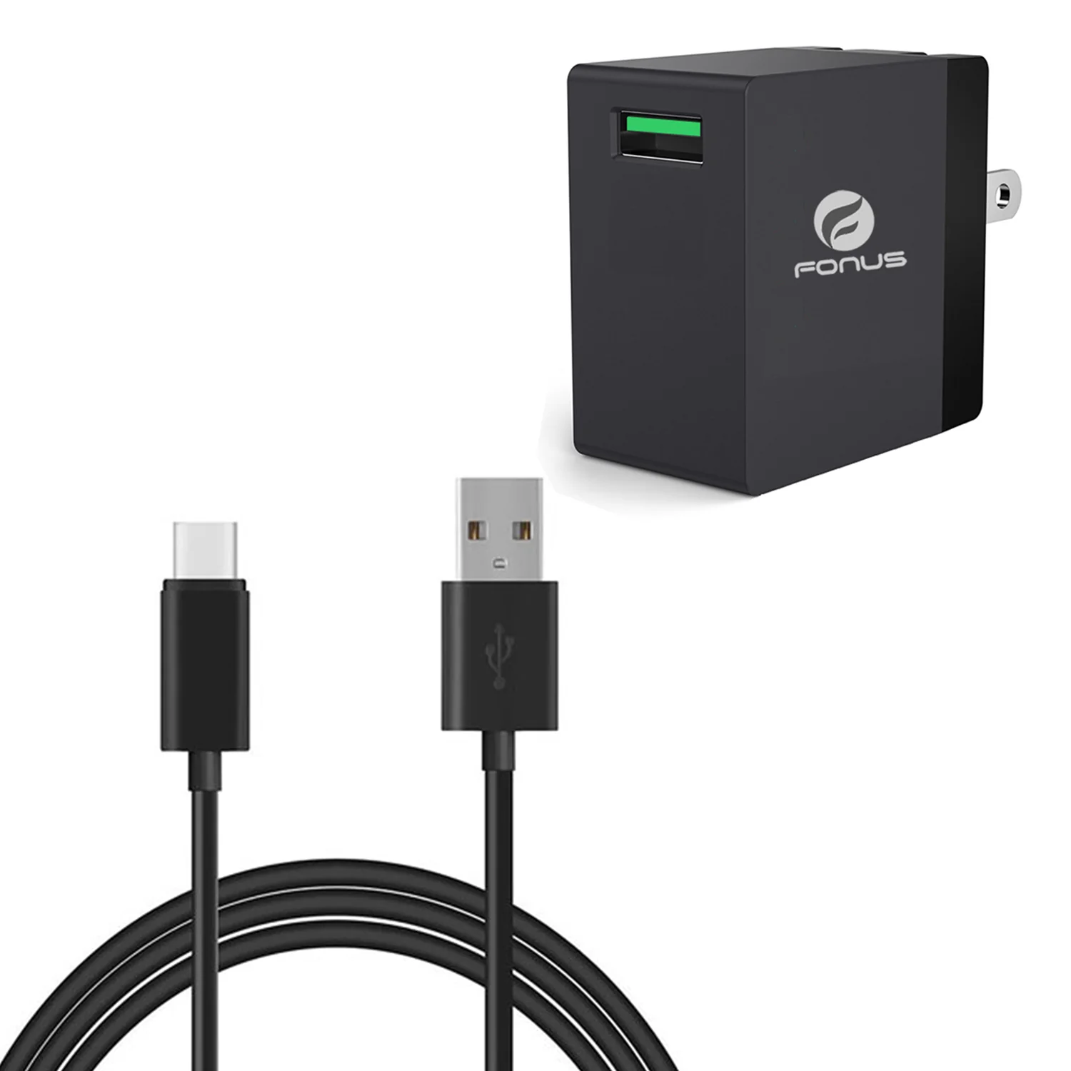 30W Fast Home Charger 6ft USB-C Cable - QC3.0 - Fonus R44