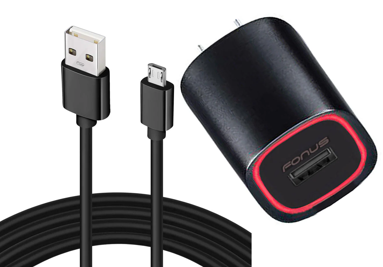 Fast Home Wall Charger 6ft Long Cable - Micro USB - Fonus C32