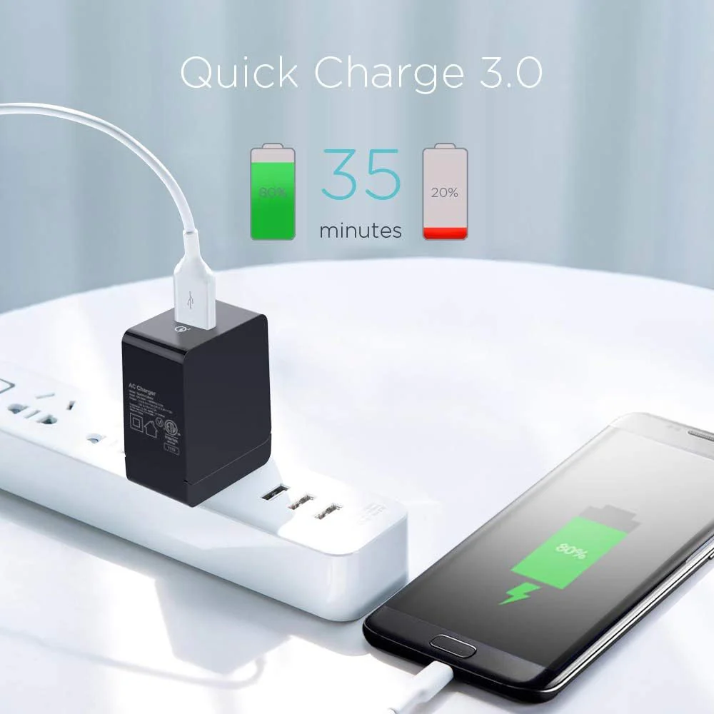 18W Fast Home Charger 6ft Long USB-C Cable Power Cord Wall AC Adapter Long Wire QC3 - ZDF92 - Image 2
