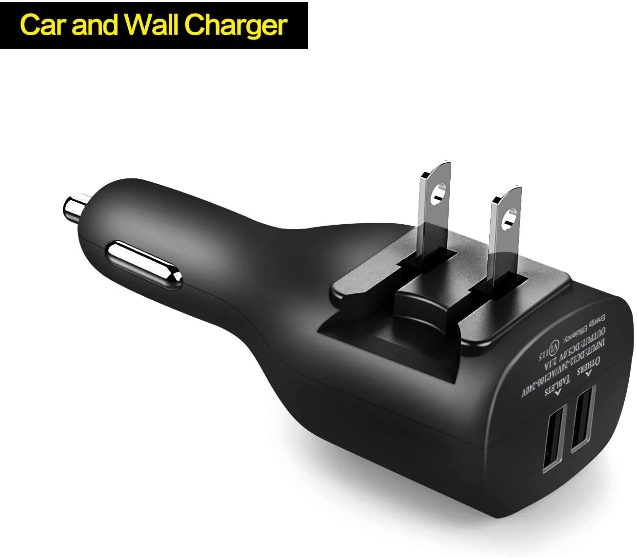 2-in-1 Car Home Charger 6ft Micro USB Cable Long Cord Travel Power Adapter Charging Wire Folding Prongs - ZDY09 - Image 2