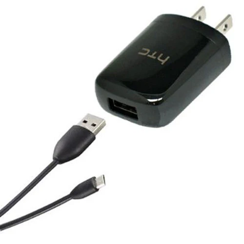 HTC OEM Home Wall Charger Adapter Micro USB Cable - Image 4