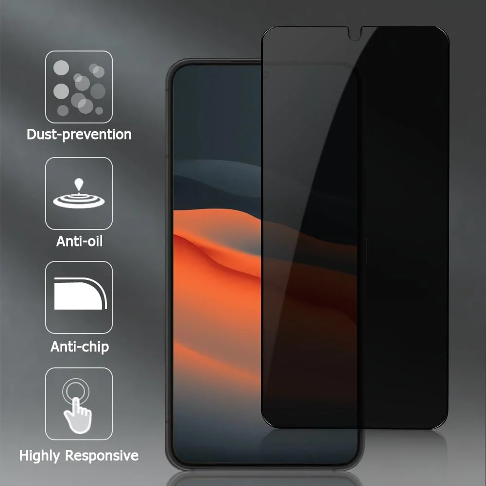 2 Pack Privacy Screen Protector Tempered Glass Anti-Spy 9H Hardness Anti-Peep 3D Edge - ZD2SP30 - Image 5