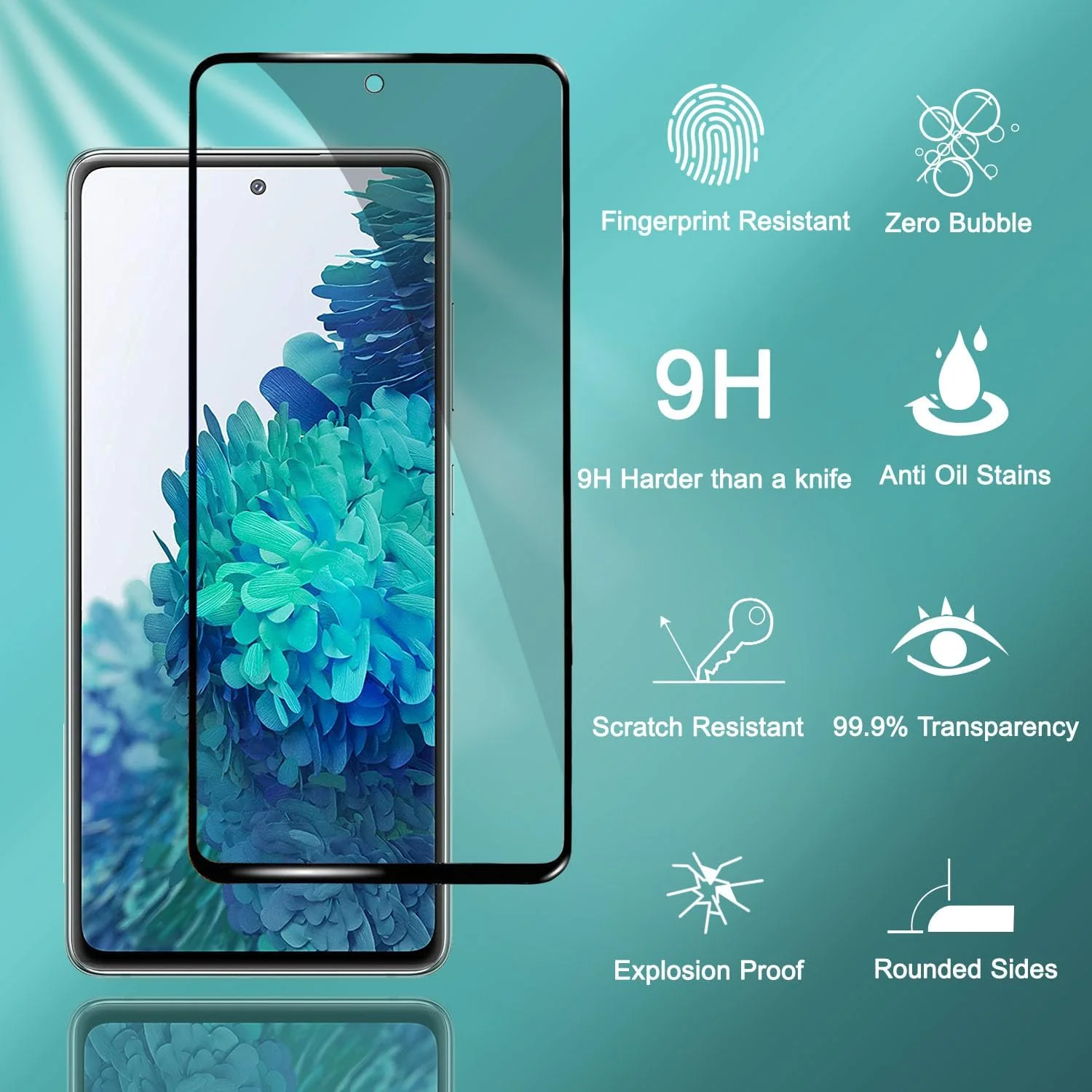 2 Pack Privacy Screen Protector Tempered Glass Anti-Spy 9H Hardness Anti-Peep 3D Edge - ZD2SP35 - Image 3