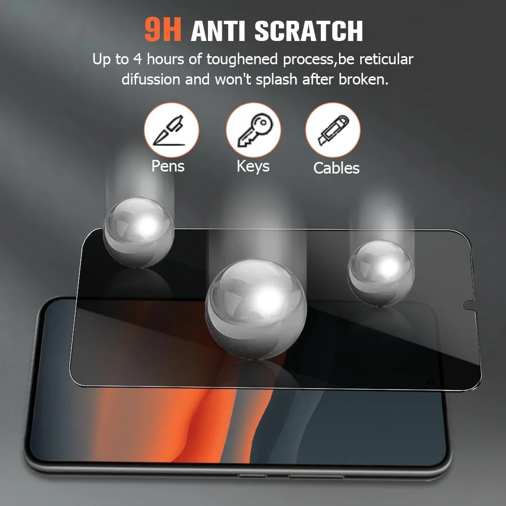 2 Pack Privacy Screen Protector Tempered Glass Anti-Spy 9H Hardness Anti-Peep 3D Edge - ZD2SP37 - Image 3