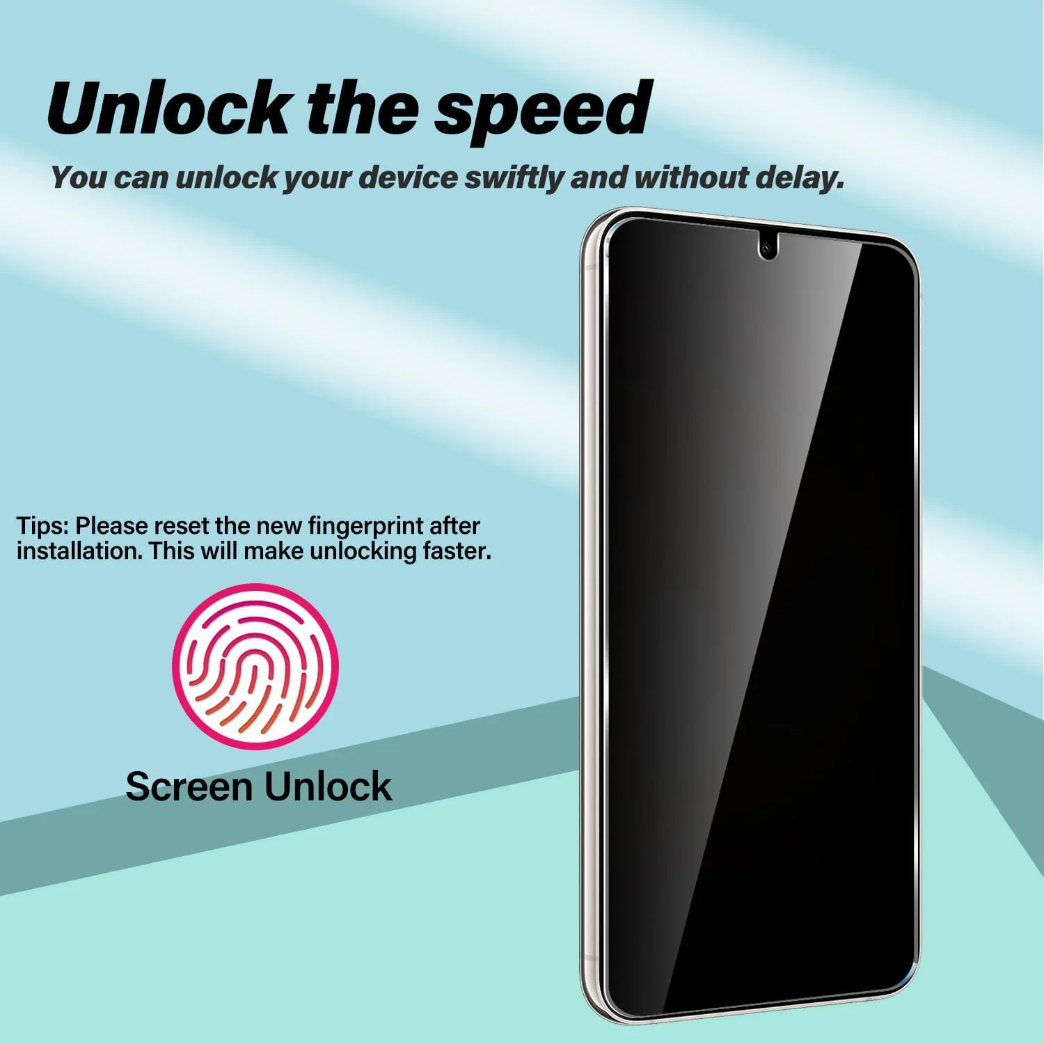 2 Pack Privacy Screen Protector Tempered Glass Anti-Spy 9H Hardness Anti-Peep 3D Edge - ZD2SP37 - Image 4