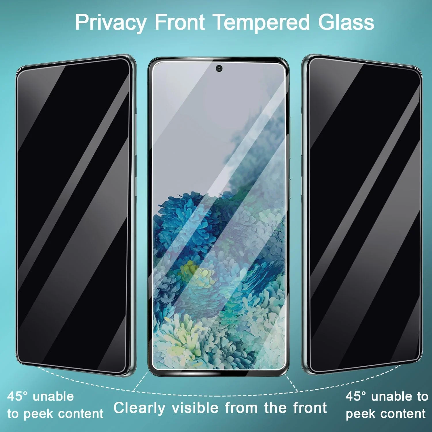 2 Pack Privacy Screen Protector Tempered Glass Anti-Spy 9H Hardness Anti-Peep 3D Edge - ZD2V57 - Image 2