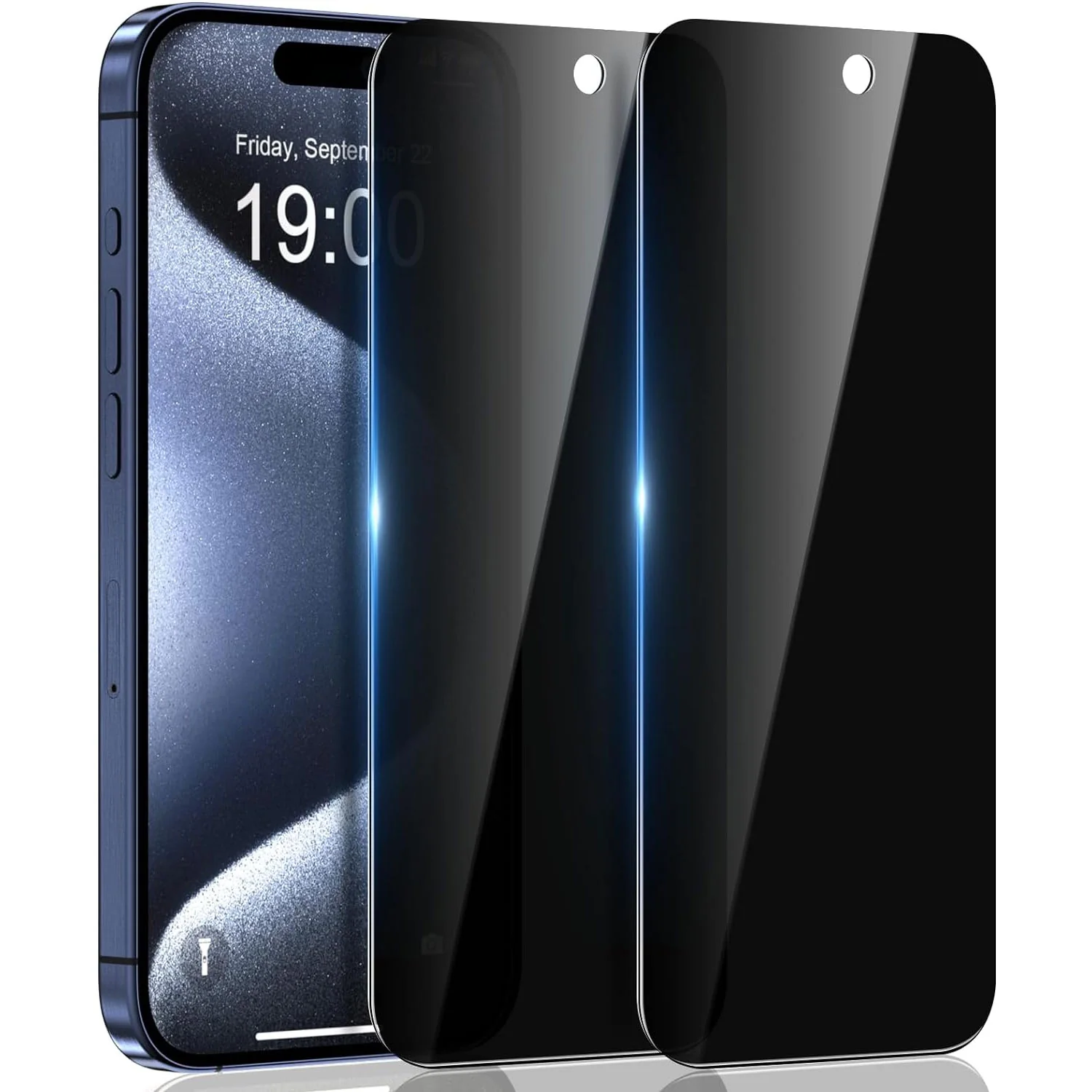2 Pack Privacy Screen Protector Tempered Glass Curved Anti-Spy Anti-Peep 3D Edge - ZD2V38