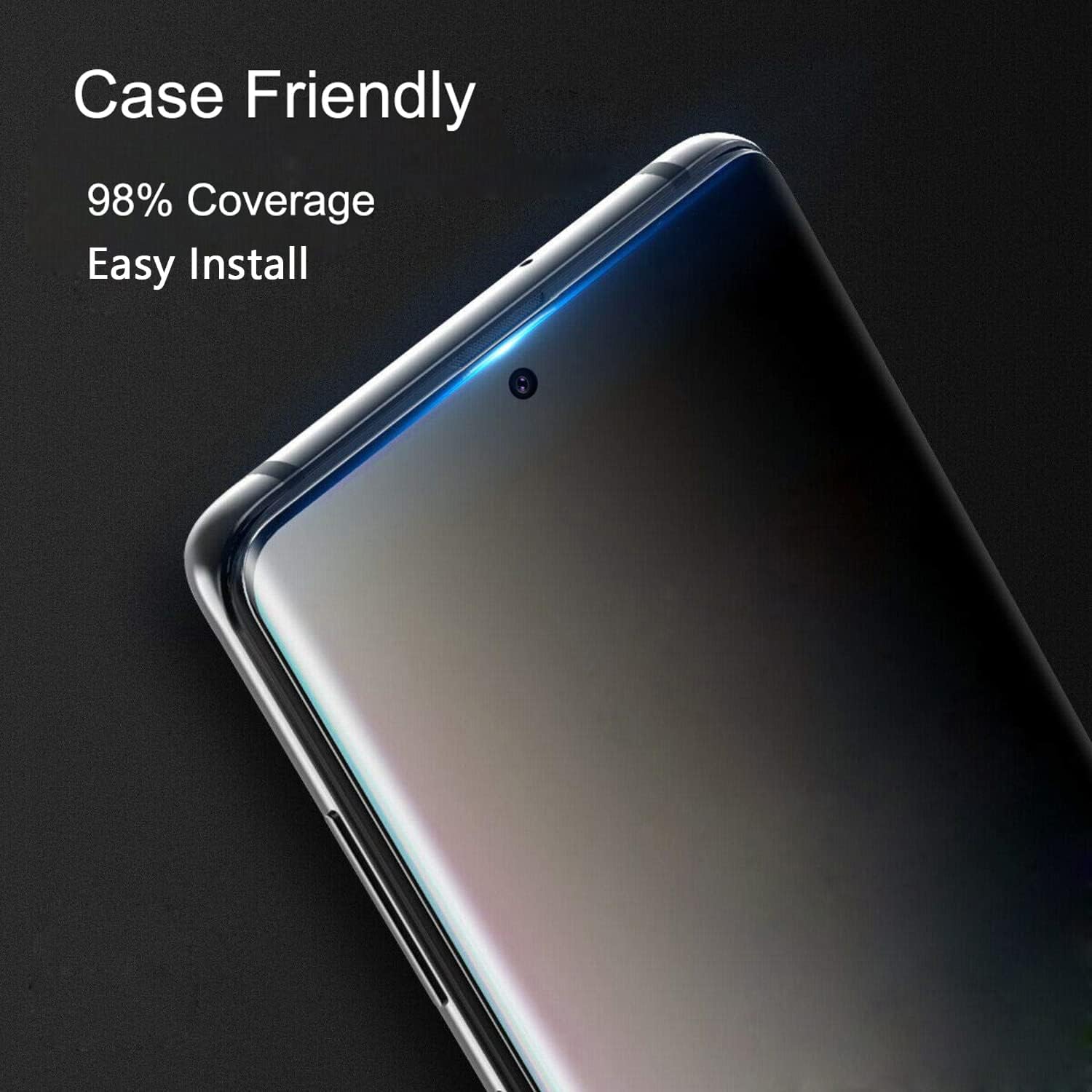 2 Pack Privacy Screen Protector TPU Film Fingerprint Works Anti-Spy Anti-Peep 3D Edge - ZD2SP12 - Image 3