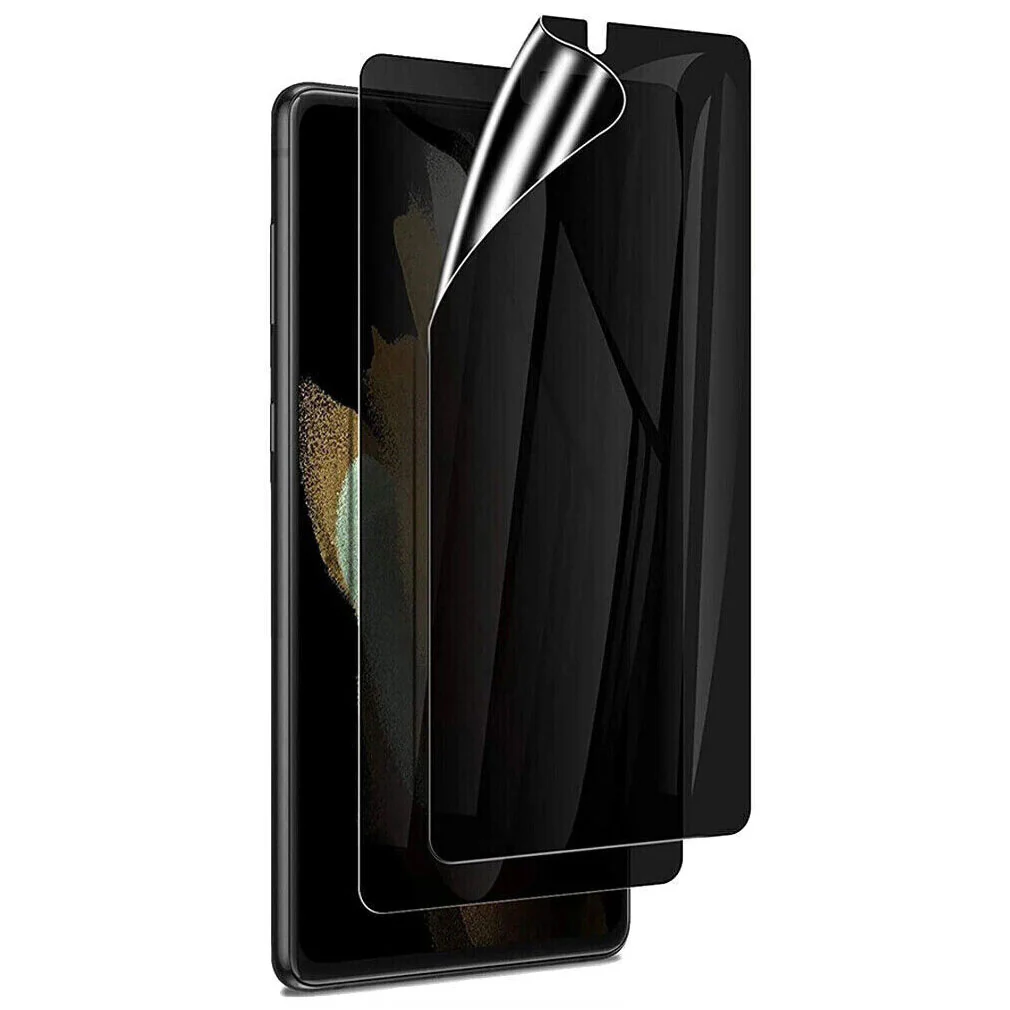 2 Pack Privacy Screen Protector TPU Film Fingerprint Works Anti-Spy Anti-Peep 3D Edge - ZD2V48
