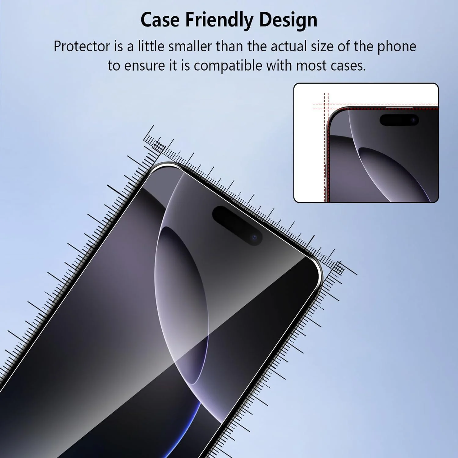 2 Pack Screen Protector Matte Tempered Glass HD Clear Full Cover 9H Hardness Case Friendly - ZD2SP51 - Image 6