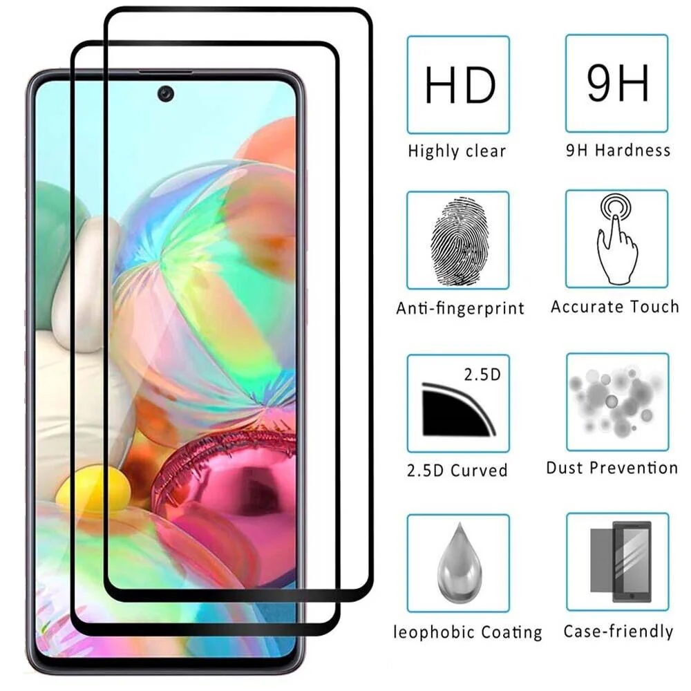 2 Pack Screen Protector Tempered Glass Full Cover HD Clear (Fingerprint Unlock) 9H Hardness - ZD2XF09 - Image 2