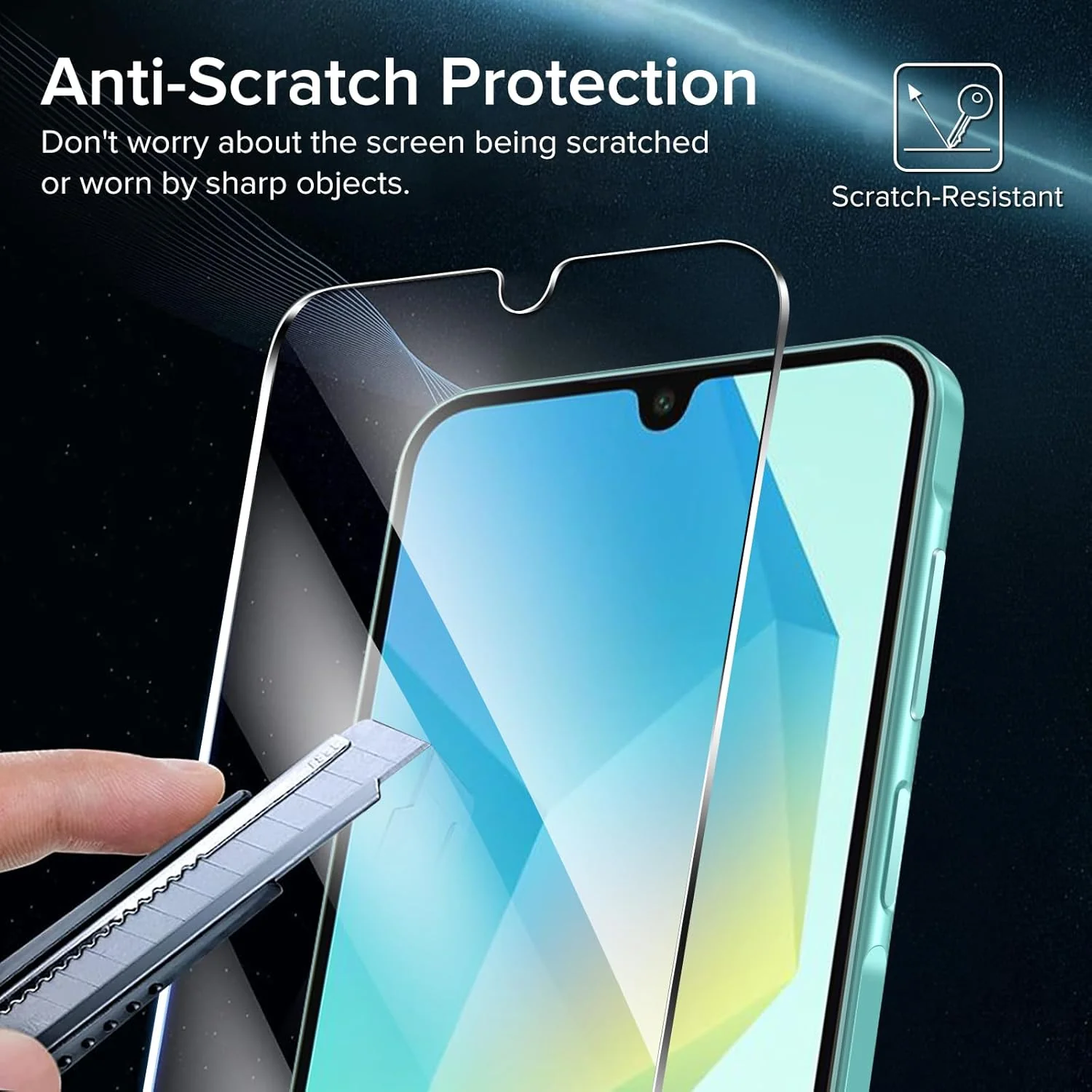 2 Pack Screen Protector Tempered Glass HD Clear Full Cover (Fingerprint Unlock) 9H Hardness - ZD2SP65 - Image 2