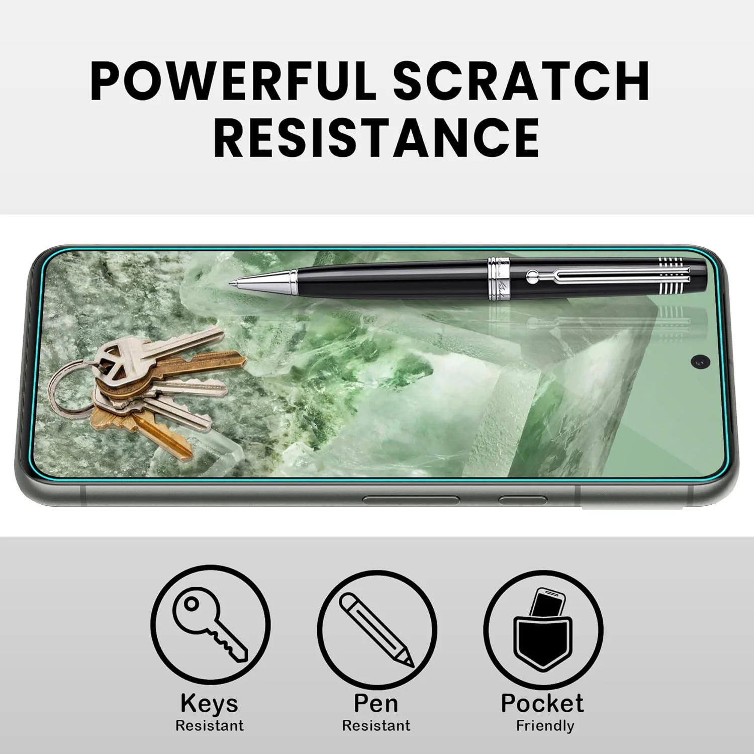2 Pack Screen Protector Tempered Glass HD Clear Full Cover (Fingerprint Unlock) 9H Hardness - ZD2V70 - Image 5