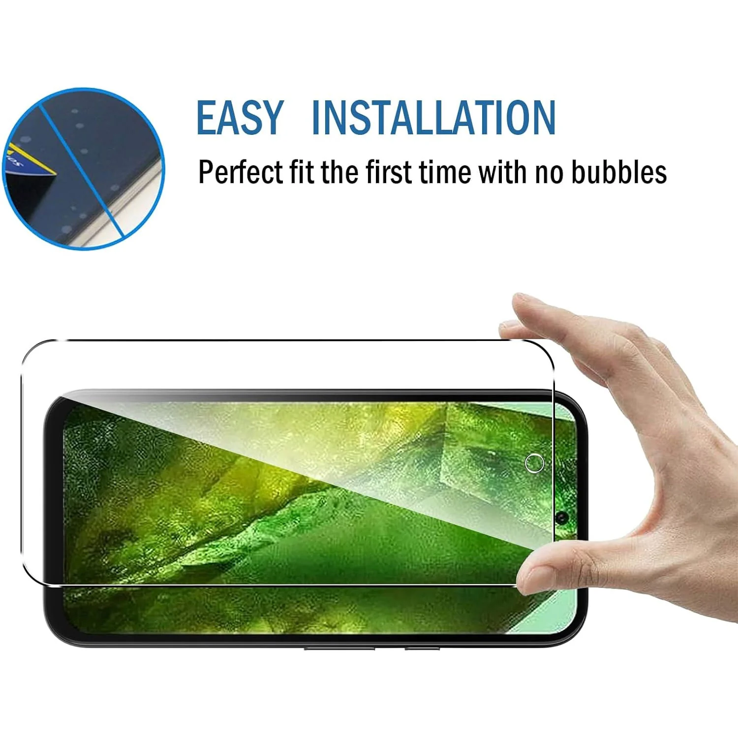 2 Pack Screen Protector Tempered Glass HD Clear Full Cover (Fingerprint Unlock) 9H Hardness - ZD2V71 - Image 2