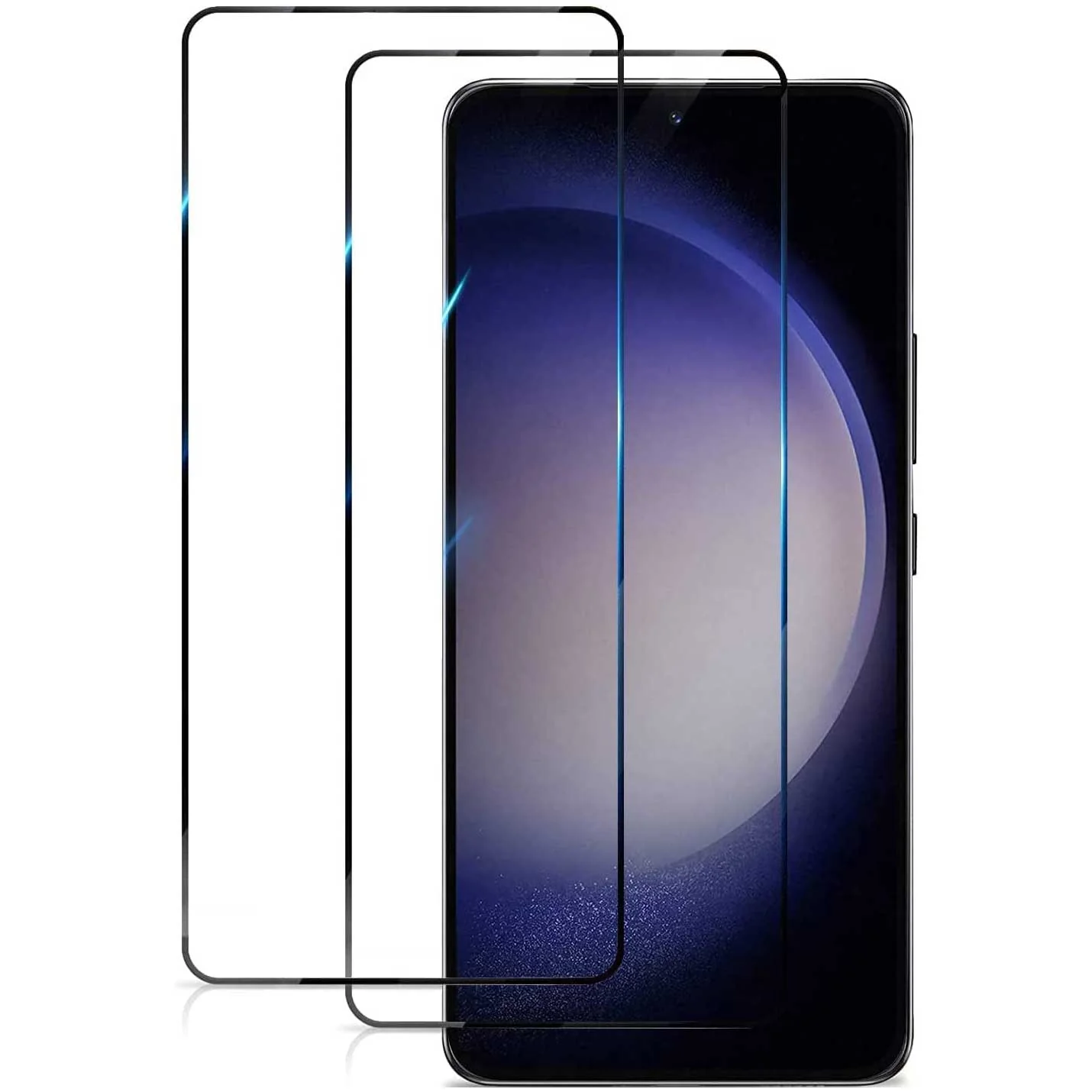2 Pack Screen Protector Tempered Glass HD Clear Full Cover (Fingerprint Unlock) 9H Hardness - ZD2V92