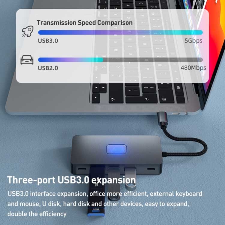 2 Port HDMI TV Adapter 7-in-1 USB-C Hub TYPE-C PD Charger Audio Video Projector Converter - ZDZ88 - Image 6