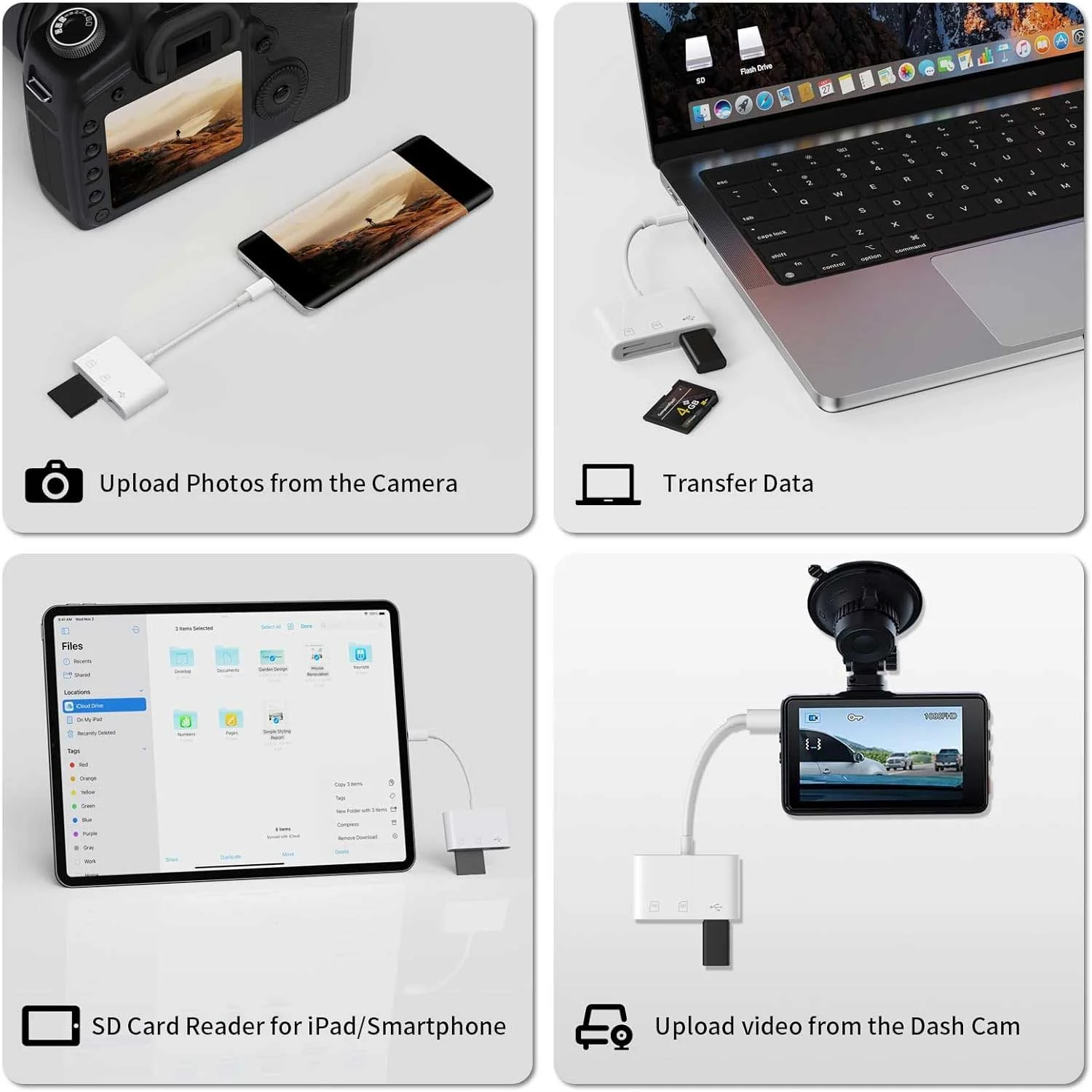 3-in-1 USB-C Adapter Card Reader MicroSD Slot TYPE-C - ZDP21 - Image 4