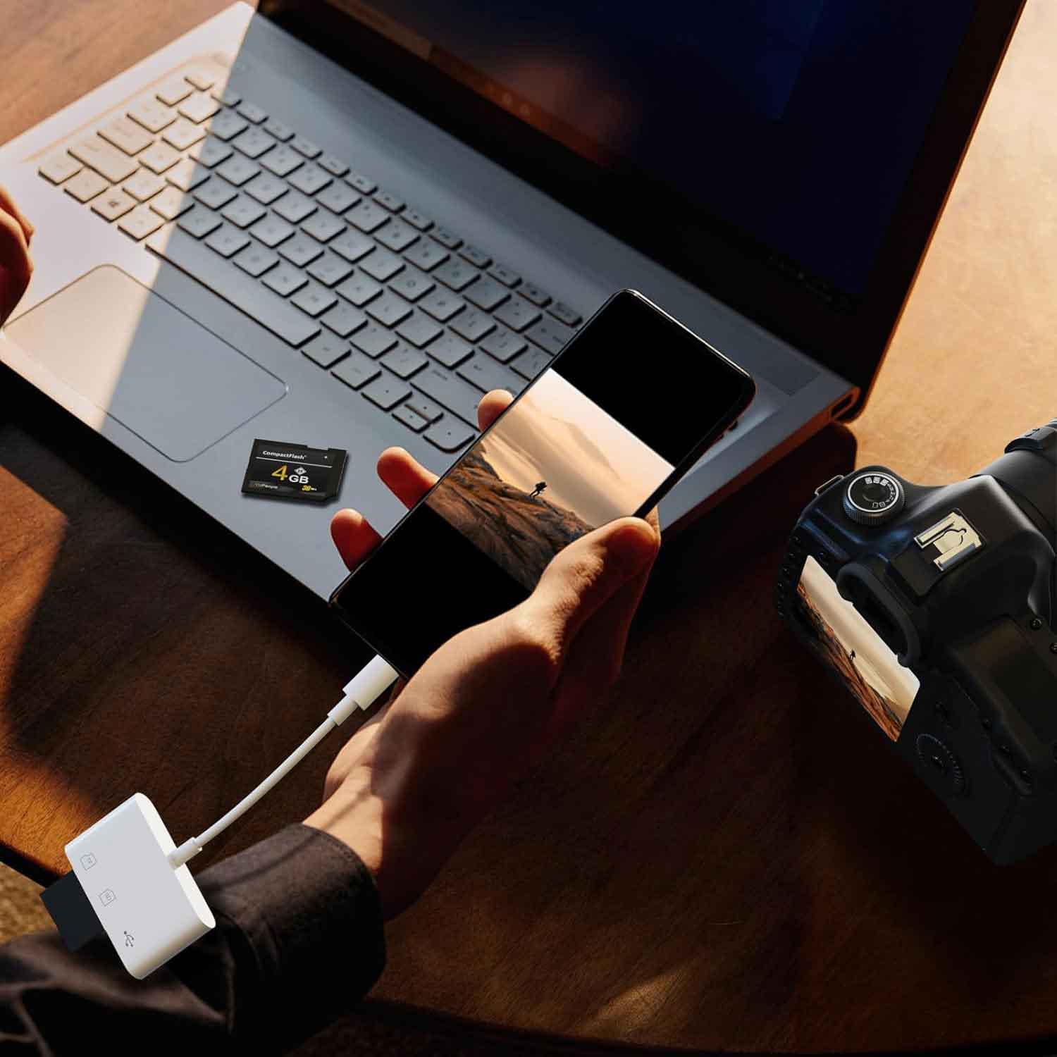 3-in-1 USB-C Adapter Card Reader MicroSD Slot TYPE-C - ZDP21 - Image 5