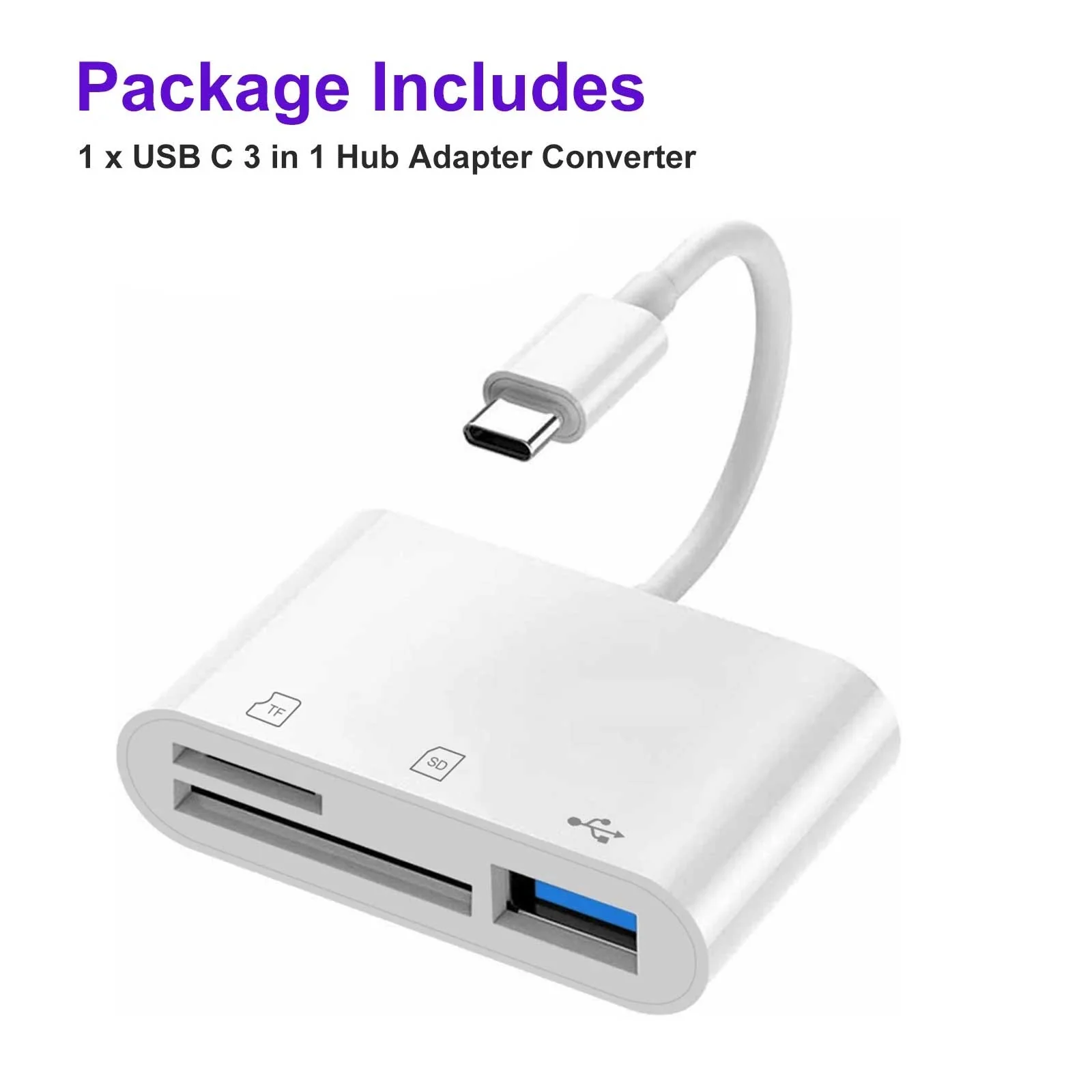 3-in-1 USB-C Adapter Card Reader MicroSD Slot TYPE-C - ZDP21 - Image 7