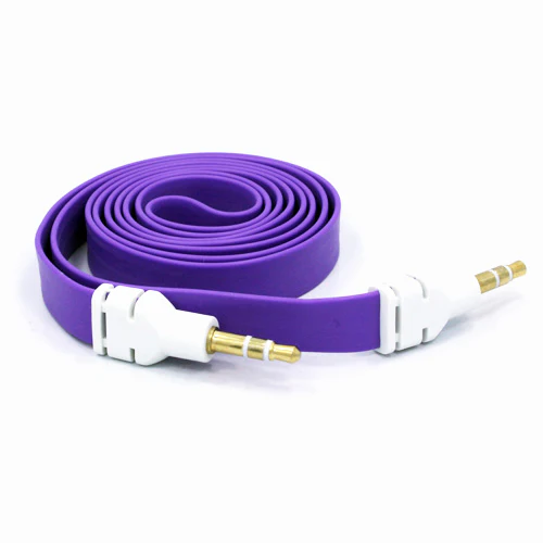 3-Pack Aux Cable Audio Cord 3.5mm Adapter Car Stereo Aux-in Speaker Jack Wire (Blue Purple Orange) - ZDG73 - Image 3