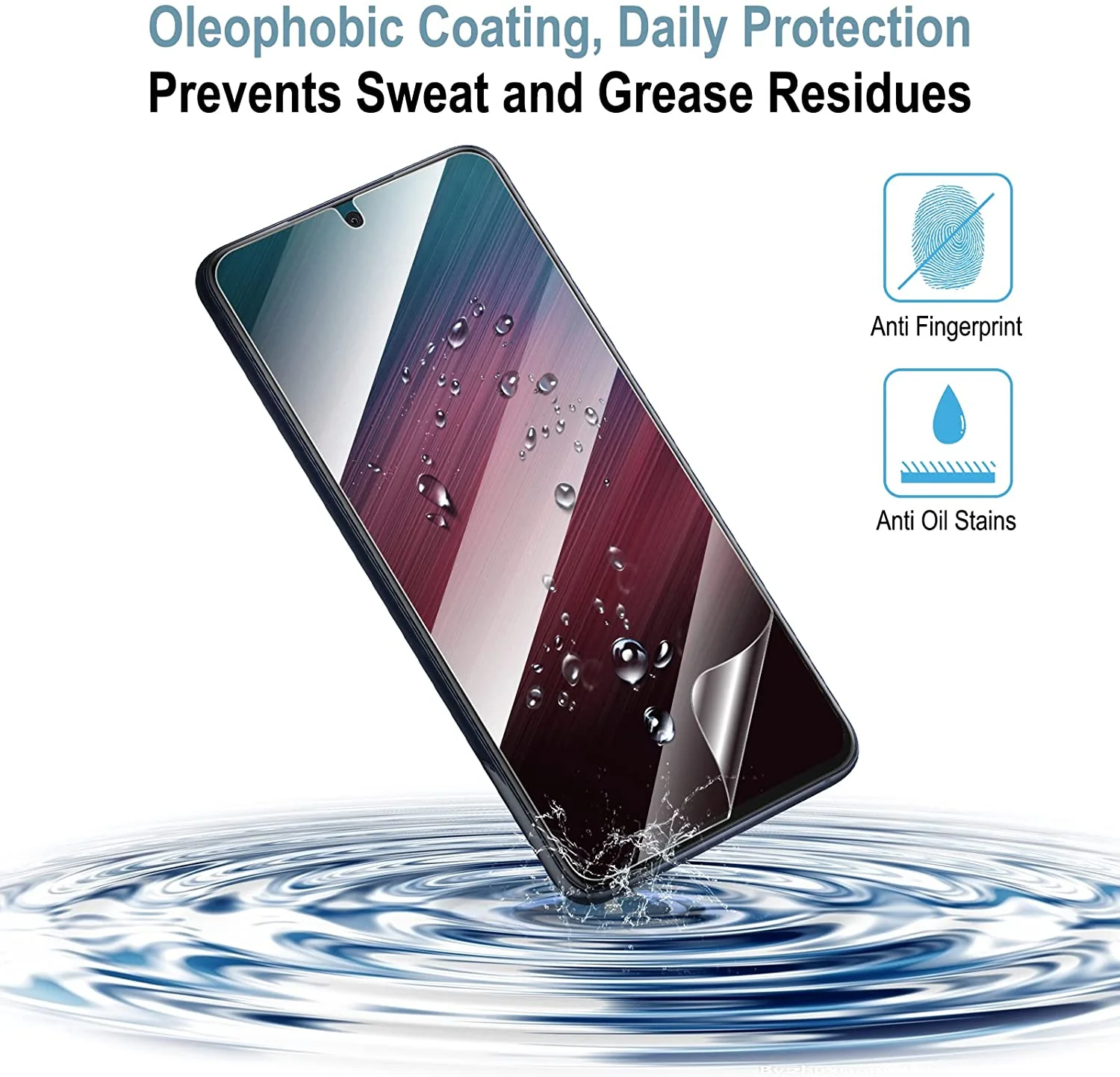 3 Pack Matte Screen Protector TPU Film Anti-Glare Anti-Fingerprint Fingerprint Works Case Friendly - ZD3Z36 - Image 9
