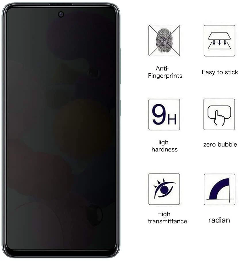3 Pack Privacy Screen Protector. Tempered Glass Anti-Spy Anti-Peep 3D Edge Curved - ZD3T50 - Image 6