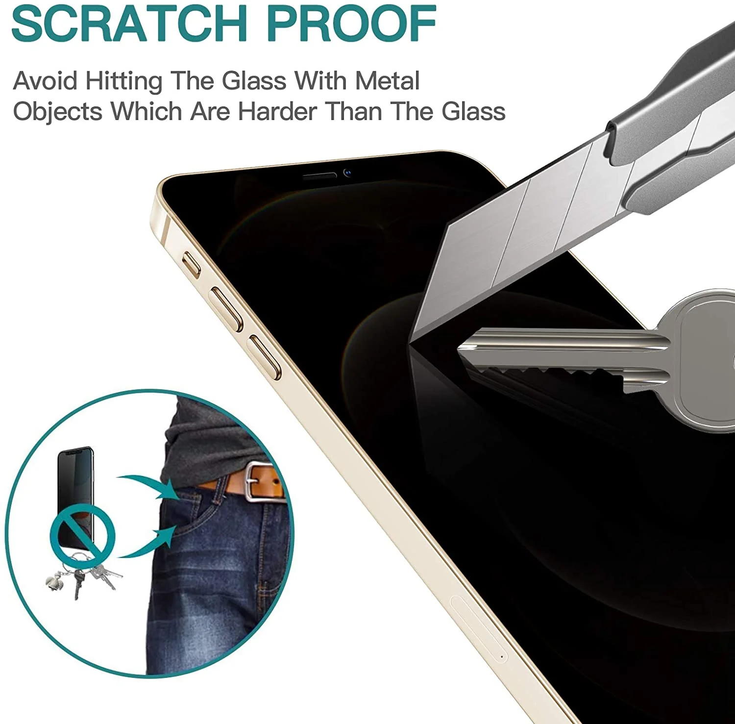 3 Pack Privacy Screen Protector. Tempered Glass Curved Anti-Spy Anti-Peep 3D Edge - ZD3G56 - Image 6