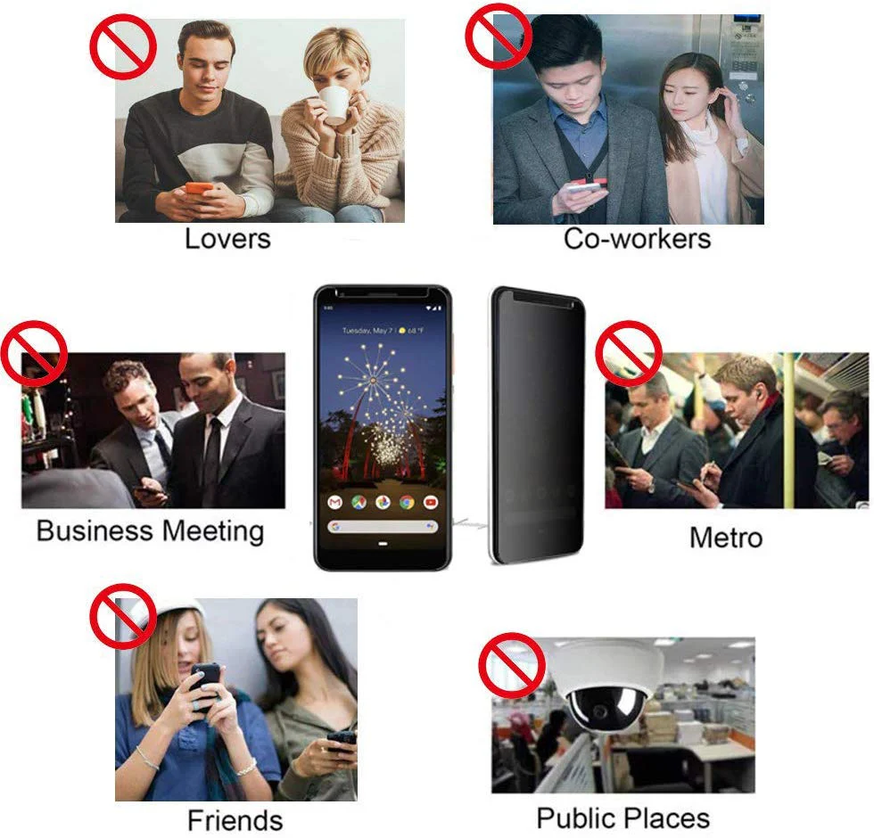 3 Pack Privacy Screen Protector Tempered Glass Full Cover Anti-Peep Anti-Spy 3D Edge - ZD3M29 - Image 6