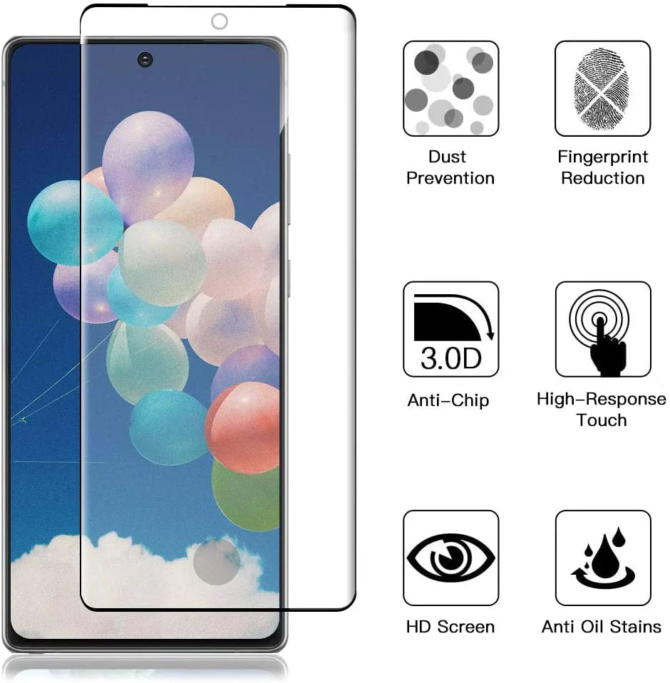 3 Pack Screen Protector Tempered Glass (Fingerprint Unlock) 3D Curved Edge Full Cover HD Clear - ZD3E92 - Image 7