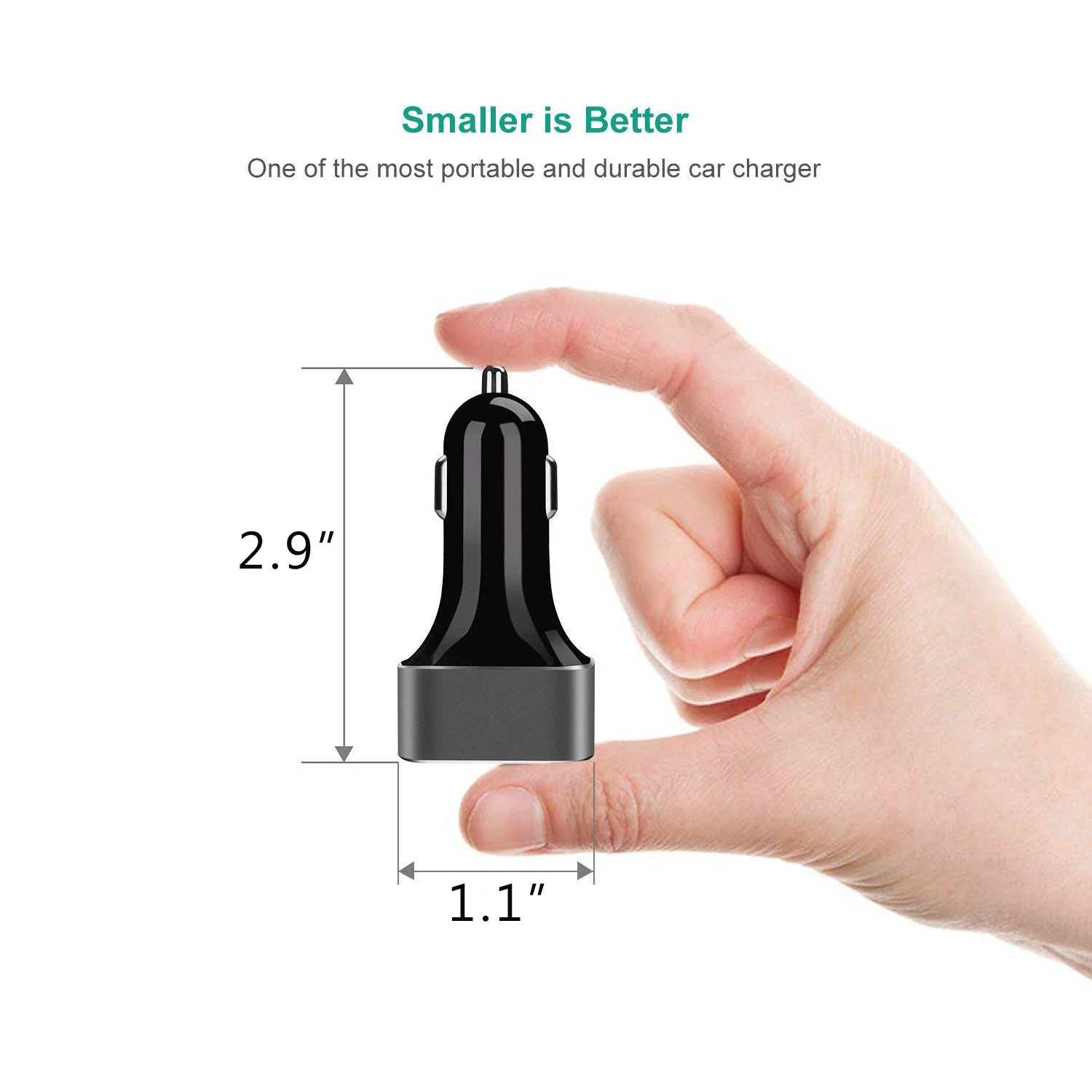 36W 2-Port USB Car Fast Charger Type-C PD Port - QC3.0 - Fonus S40 - Image 5