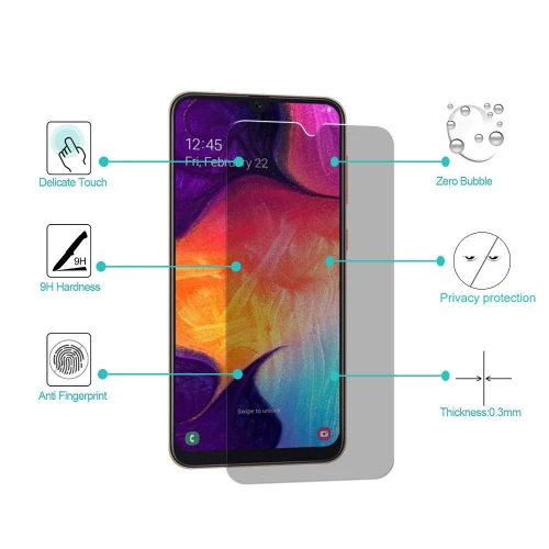 Samsung Galaxy A50 A30 A20 - Privacy Screen Protector - Tempered Glass - 3D Full Cover - Image 7
