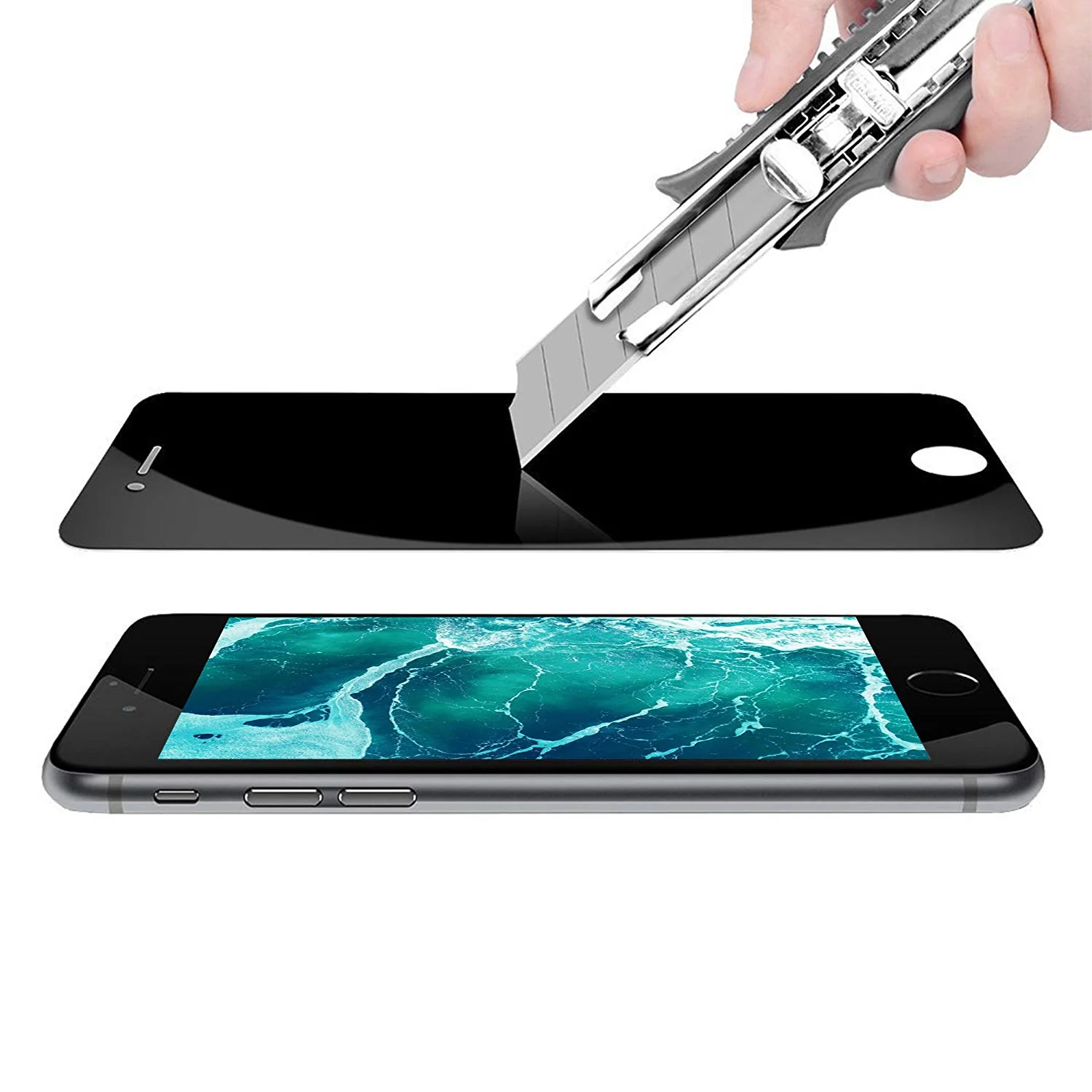 iPhone 7/8 Plus - Privacy Screen Protector - Tempered Glass - 3D Full Cover - Image 6