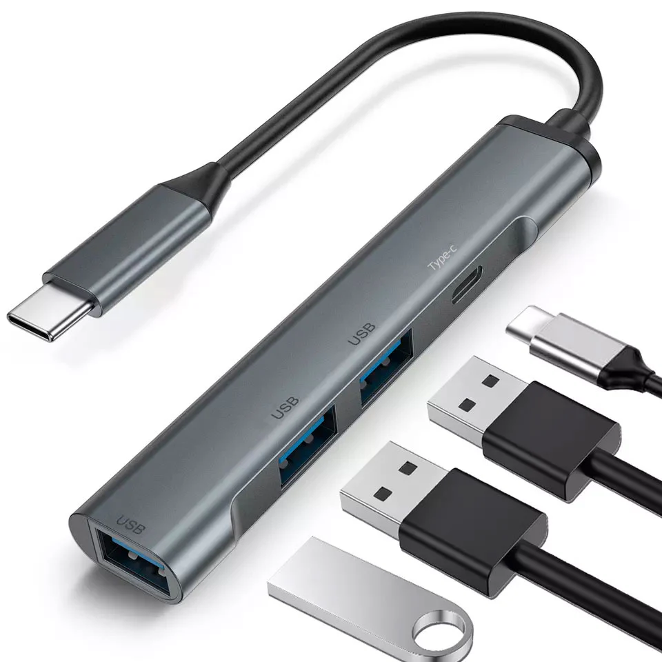 4-in-1 Adapter USB Hub USB-C Charger Port USB Splitter TYPE-C PD Port - ZDY50 - Image 2