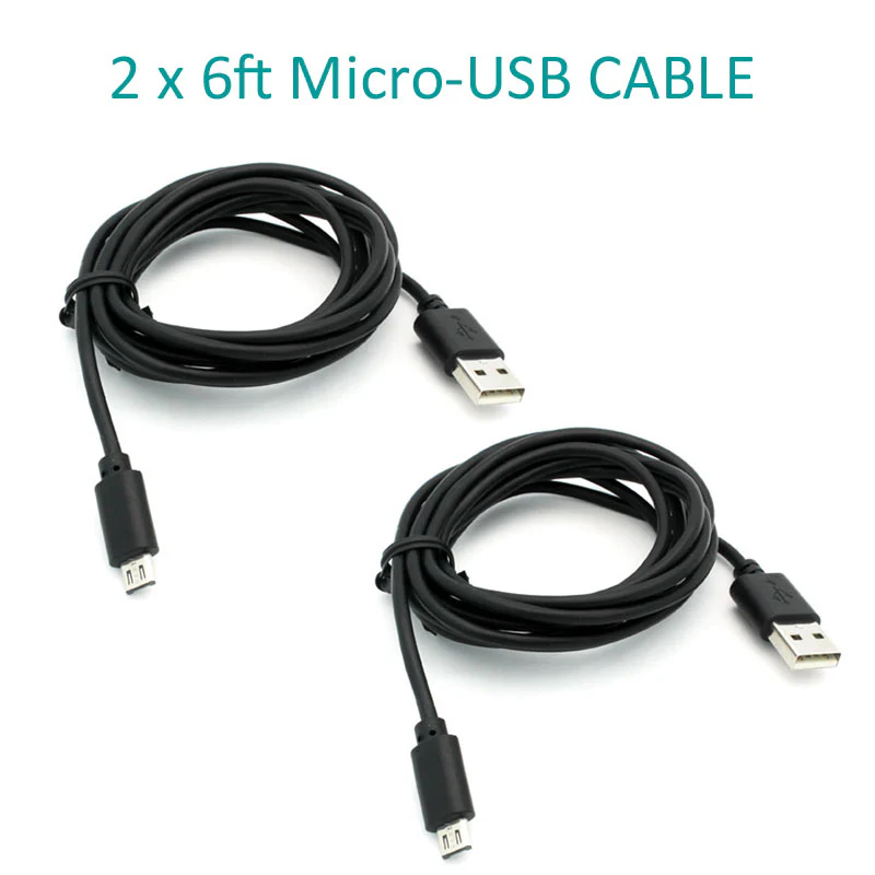 4-in-1 Home Car Charger Set with Two 6ft Cables - Micro USB - Fonus K14 - Image 6
