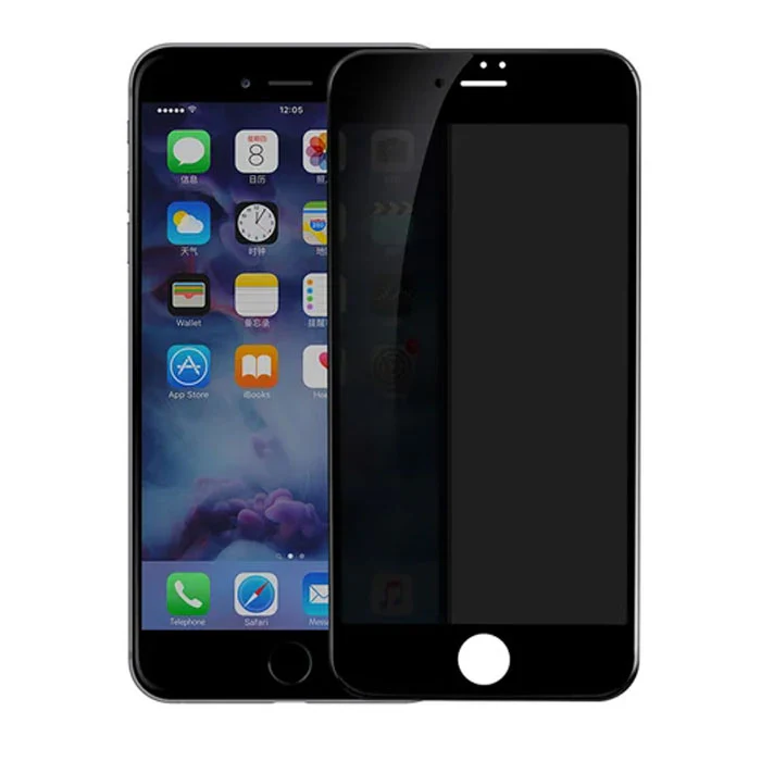 iPhone 7/8 Plus - Privacy Screen Protector - Tempered Glass - 4D Full Cover - Black
