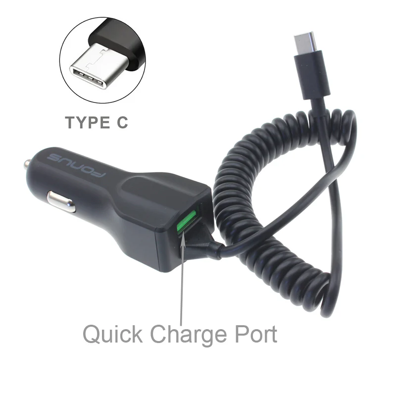 30W USB-C Car Charger Extra QC3.0 Fast Port - Fonus M56 - Image 2