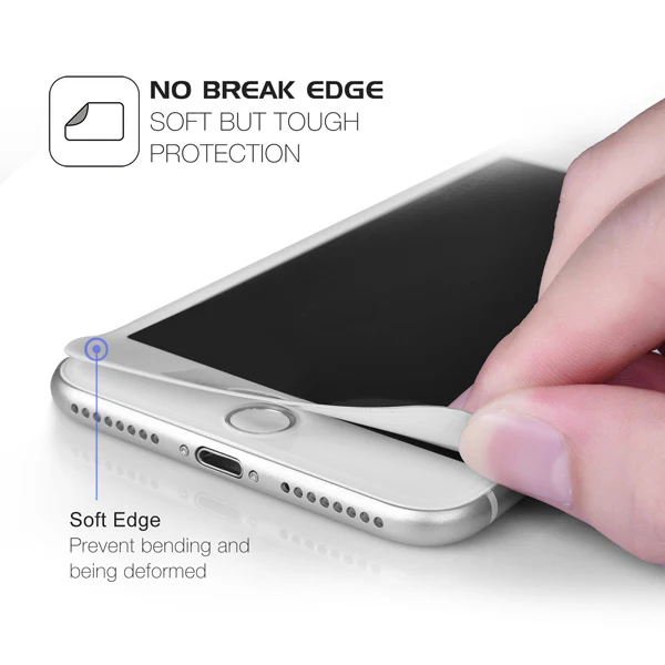 iPhone 7/8 Plus - Tempered Glass Screen Protector - HD Clear - 5D Curved - Full Cover - White - Image 4
