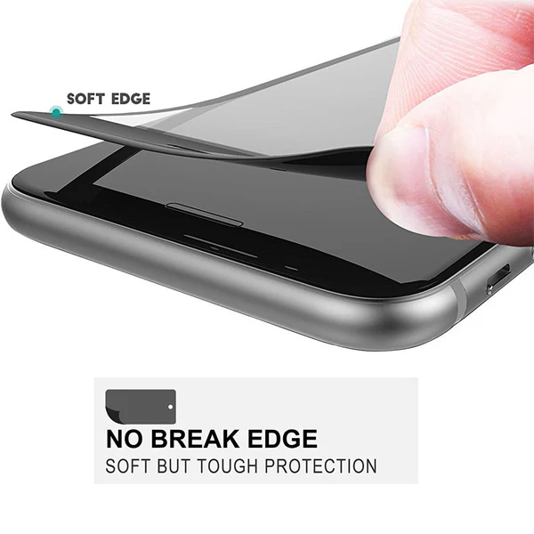 iPhone 7/8 Plus - Tempered Glass Screen Protector - HD Clear - 5D Curved - Full Cover - Black - Image 5