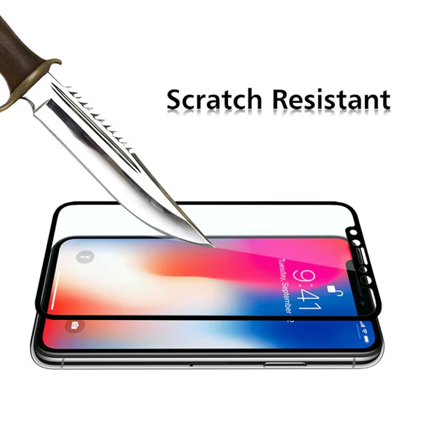 iPhone X/XS/11 Pro - Tempered Glass Screen Protector - HD Clear - 5D Curved - Full Cover - Image 2