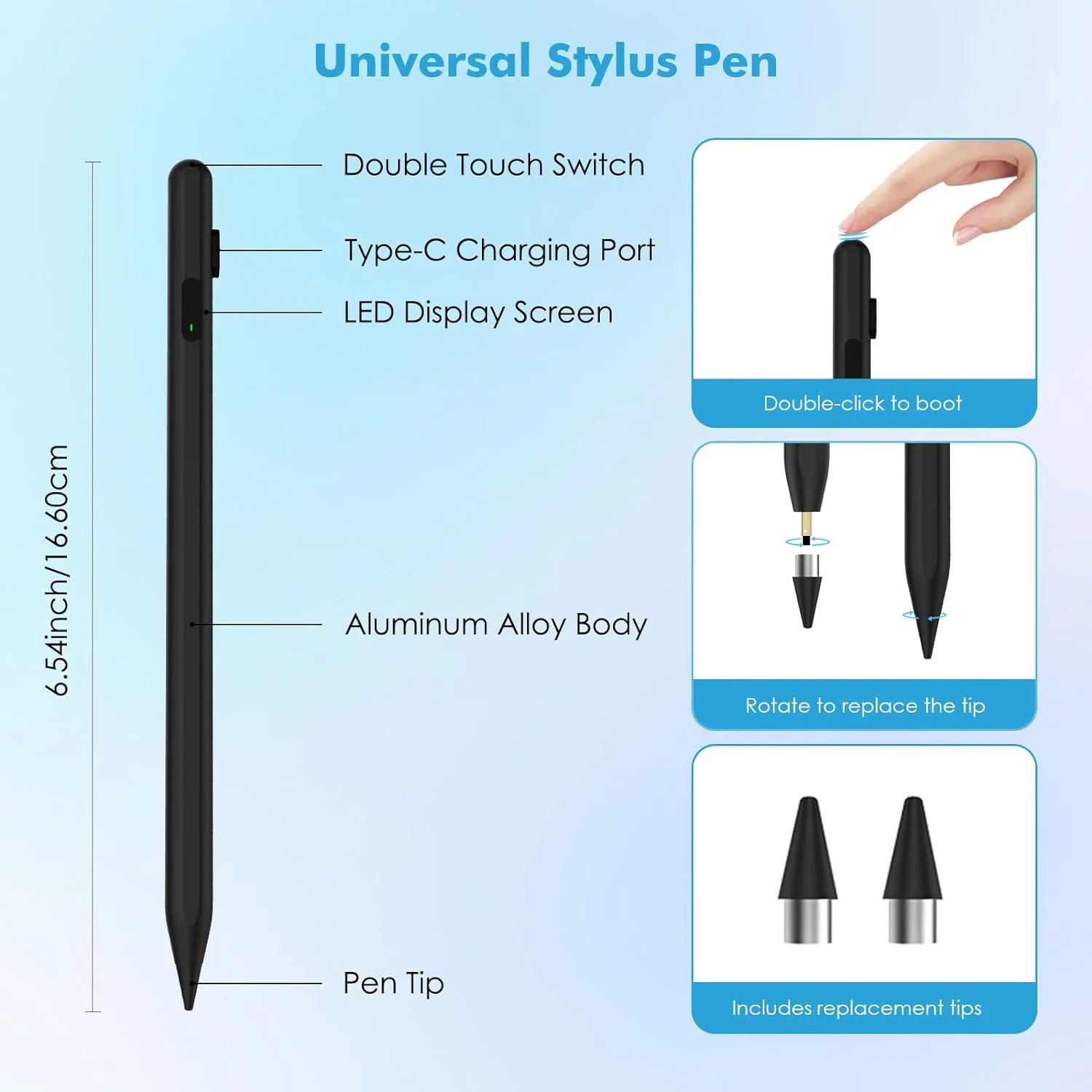 Active Digital Display Stylus Touch Pen Capacitive Rechargeable Palm Rejection - ZDV61 - Image 5