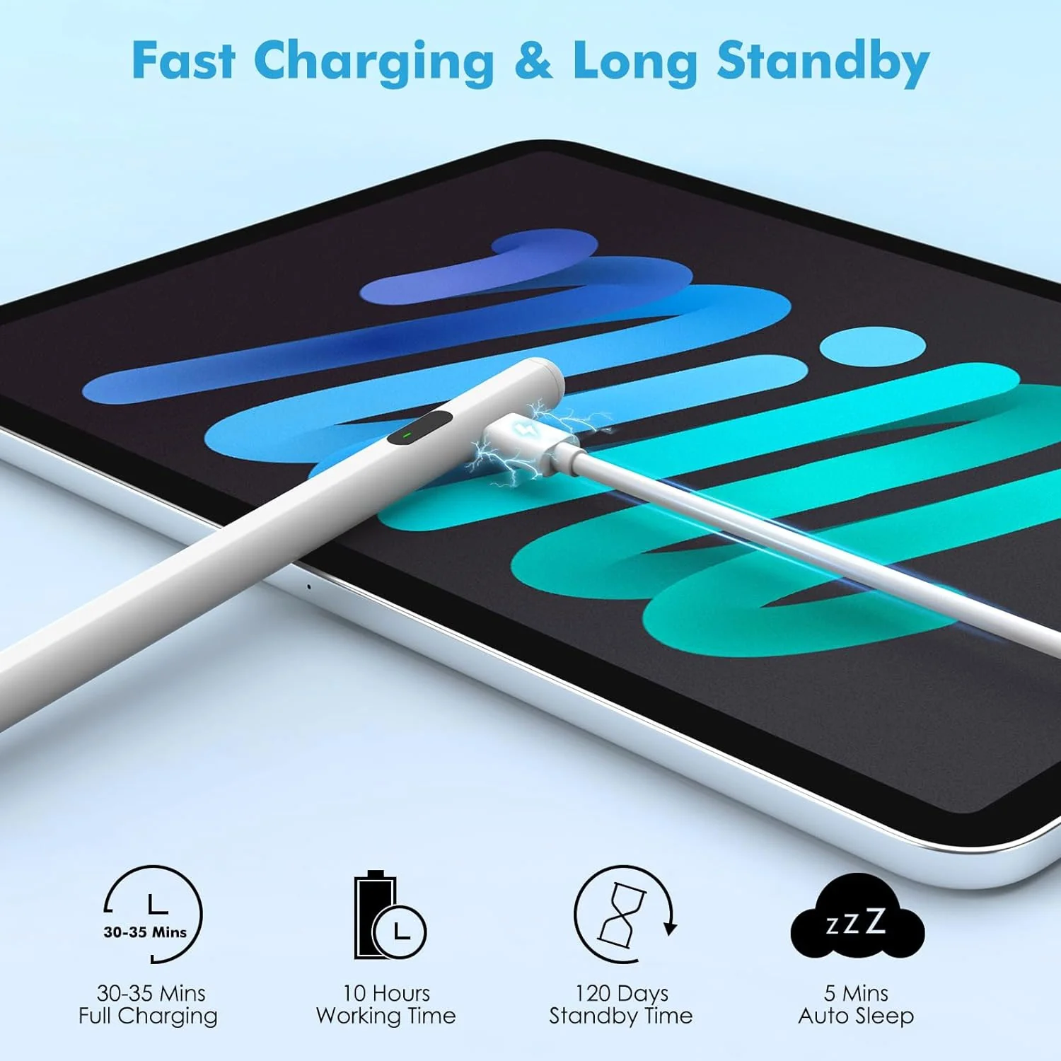 Active Digital Display Stylus Touch Pen Capacitive Rechargeable Palm Rejection - ZDV62 - Image 3