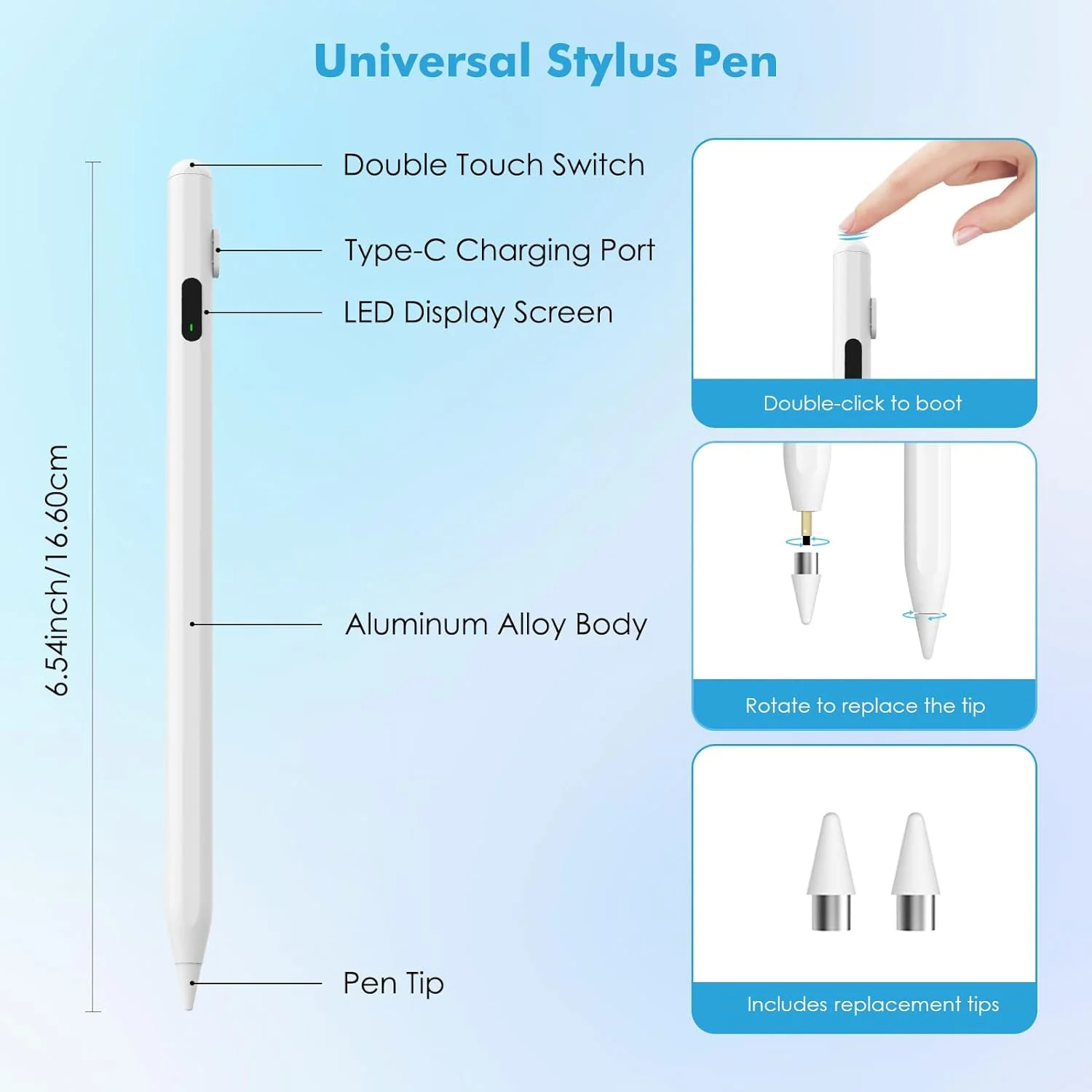 Active Digital Display Stylus Touch Pen Capacitive Rechargeable Palm Rejection - ZDV62 - Image 5
