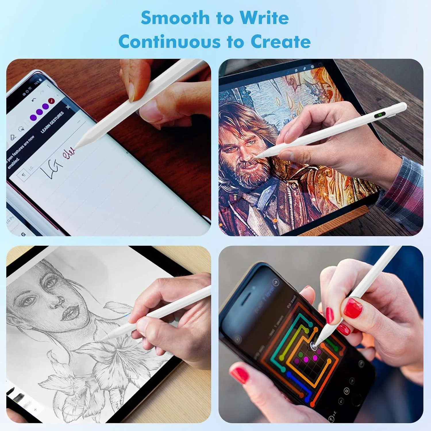 Active Digital Display Stylus Touch Pen Capacitive Rechargeable Palm Rejection - ZDV62 - Image 6