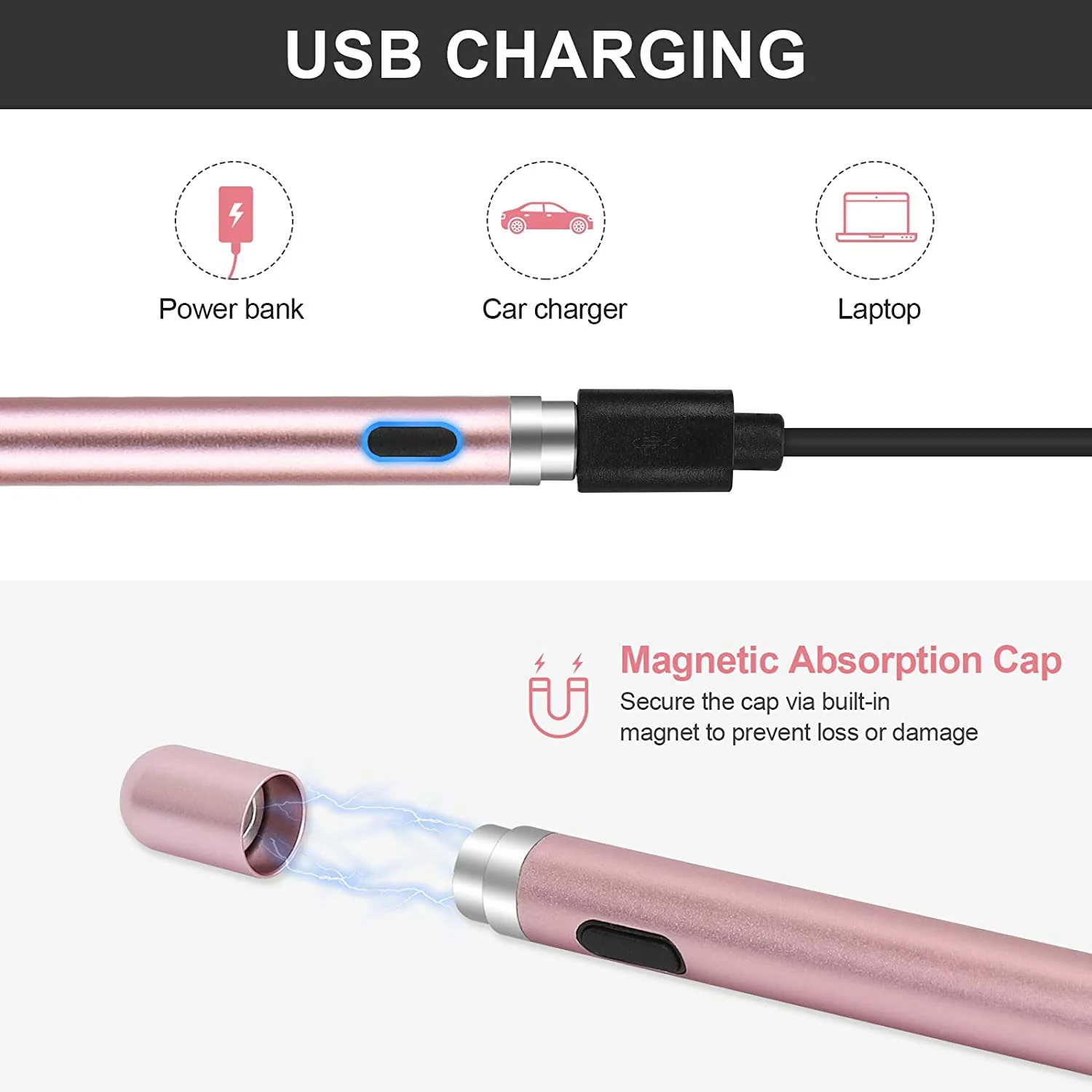 Active Stylus Pen Digital Capacitive Touch Rechargeable Palm Rejection - ZDG78 - Image 3