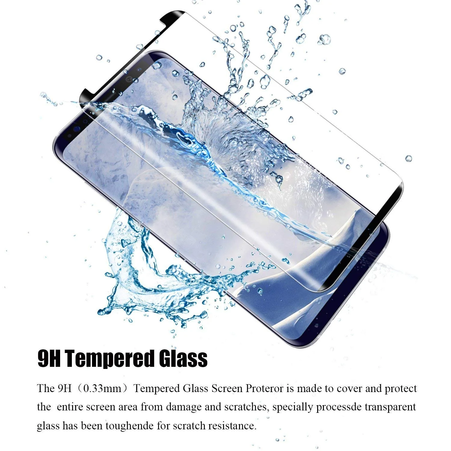 Samsung Galaxy S9 Plus - Anti-glare Screen Protector Tempered Glass - Full Cover - Fingerprint Resistant - Image 2